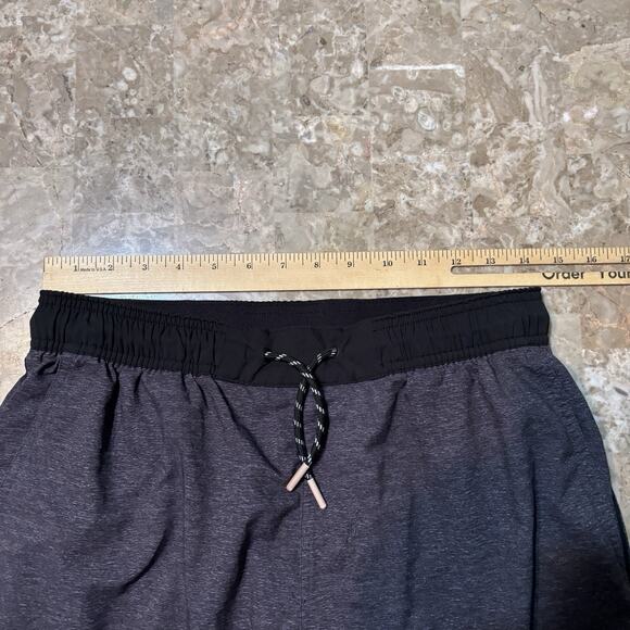 Legends Shorts Mens Medium Black Luka 7” Lined Gym Running Stretch - Picture 3 of 8